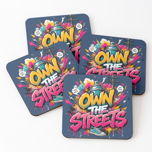 Item preview, Own the Streets – Urban Graffiti Streetwear T-Shirt | Spray Paint Typography Graphic designed and sold by ZafTeez.