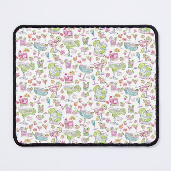 Item preview, Watercolor Cocktail Pattern | Summer Citrus Repeat Print | Pink Floral Happy Hour Design designed and sold by Megan Jamison.