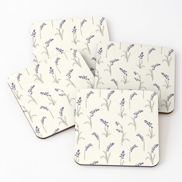 Item preview, Bluebell Line Art Floral Pattern designed and sold by NuvoraNest.