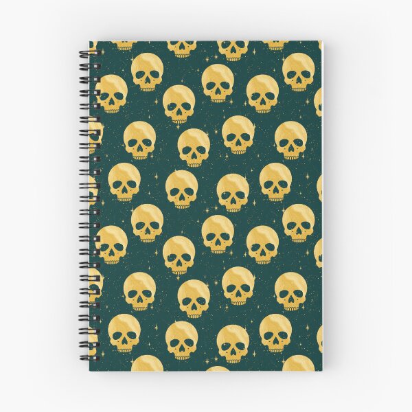Item preview, Whimsigoth Golden Skulls on Deep Green designed and sold by Little Wimbly.