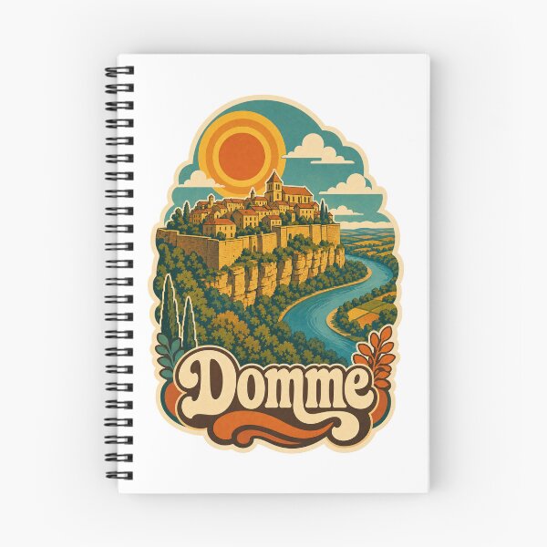 Item preview, Domme France Travel Souvenir - Retro Illustration designed and sold by VisualArtsOasis.