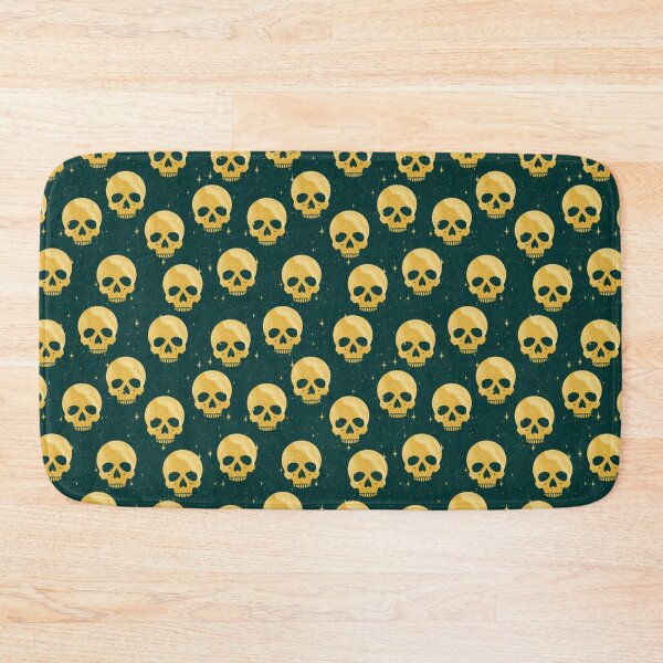 Item preview, Whimsigoth Golden Skulls on Deep Green designed and sold by Little Wimbly.