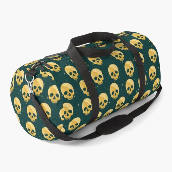 Item preview, Whimsigoth Golden Skulls on Deep Green designed and sold by Little Wimbly.