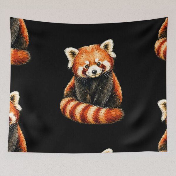 Item preview, Minimal Red Panda Watercolor | Hand Drawn Wildlife Illustration designed and sold by ColorSplash123.