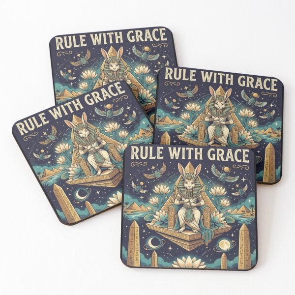 Item preview, Rule With Grace – Egyptian Cosmic Rabbit Art designed and sold by Dogandesighn.