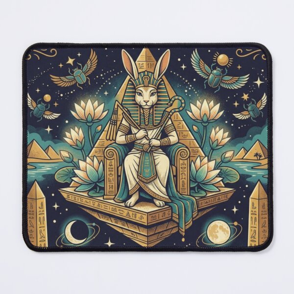 Item preview, Rule With Grace – Egyptian Cosmic Rabbit Art designed and sold by Dogandesighn.