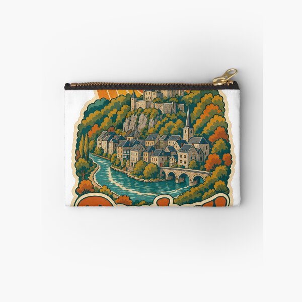 Item preview, Durbuy Belgium Travel Souvenir - Retro Illustration designed and sold by VisualArtsOasis.