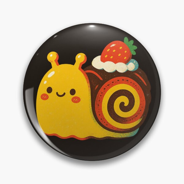 Item preview, Cute Chocolate Roll Cake Snail | Kawaii Swiss Roll Dessert Character designed and sold by Eathusiast.