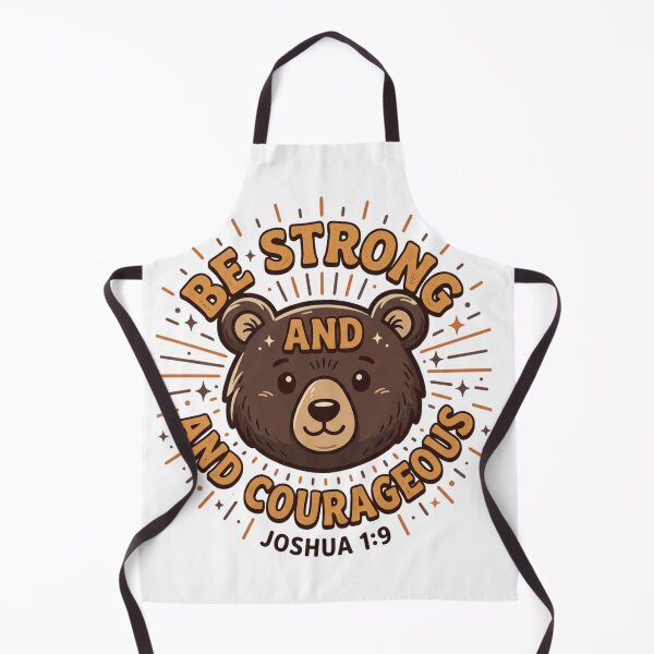 Item preview, Be Strong and Courageous - Joshua 1:9 Christian Bear Bible Verse designed and sold by raedattia.