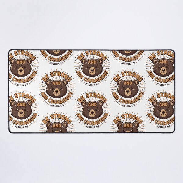 Item preview, Be Strong and Courageous - Joshua 1:9 Christian Bear Bible Verse designed and sold by raedattia.