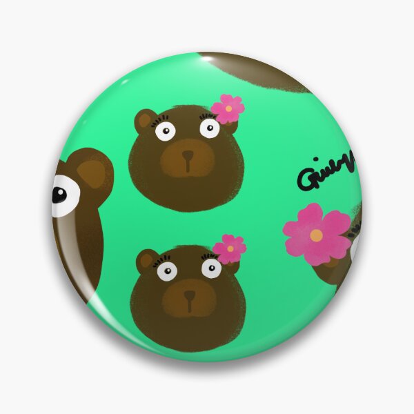 Item preview, Cute Kawaii Teddy Bears on bright dopamine green Pattern  designed and sold by giulyz.