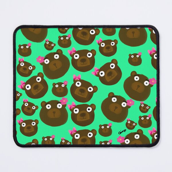 Item preview, Cute Kawaii Teddy Bears on bright dopamine green Pattern  designed and sold by giulyz.