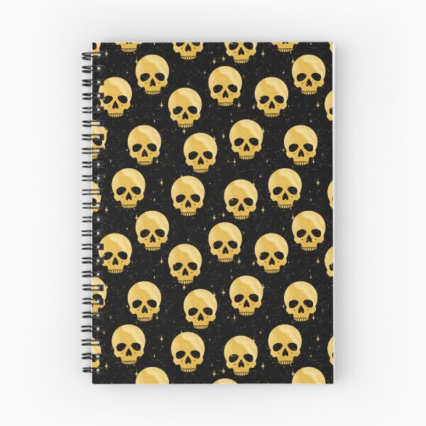 Item preview, Whimsigoth Golden Skulls on Black designed and sold by Little Wimbly.