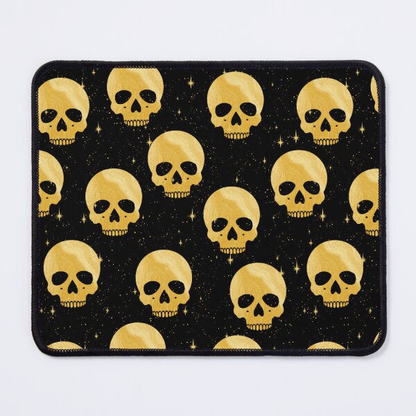 Item preview, Whimsigoth Golden Skulls on Black designed and sold by Little Wimbly.