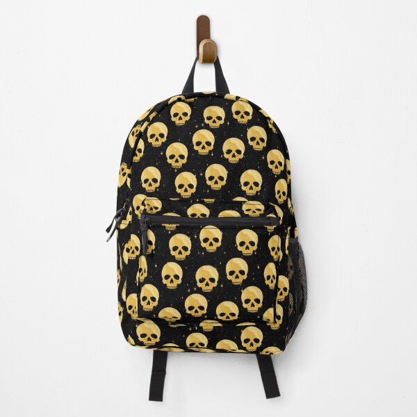 Item preview, Whimsigoth Golden Skulls on Black designed and sold by Little Wimbly.