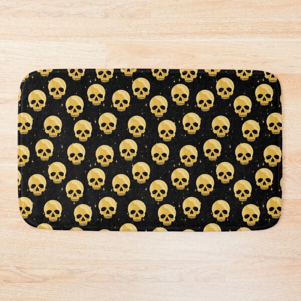 Item preview, Whimsigoth Golden Skulls on Black designed and sold by Little Wimbly.