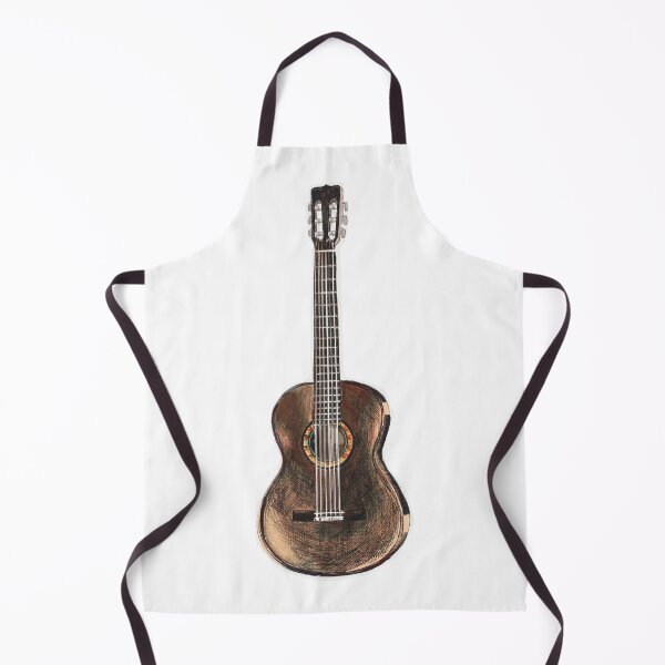 Item preview, Flamenco Guitar Essence – Hand‑Drawn Illustration designed and sold by WorldOFaMillion.