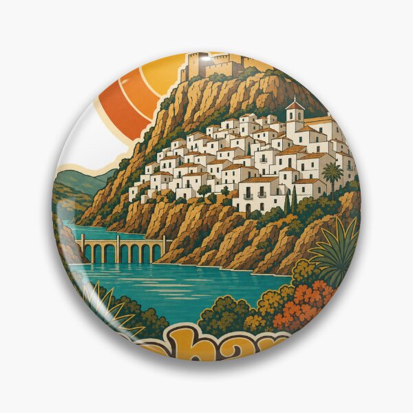 Item preview, Zahara Spain Travel Souvenir - Retro Illustration designed and sold by VisualArtsOasis.