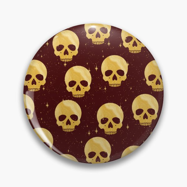 Item preview, Whimsigoth Golden Skulls on Burgundy designed and sold by Little Wimbly.