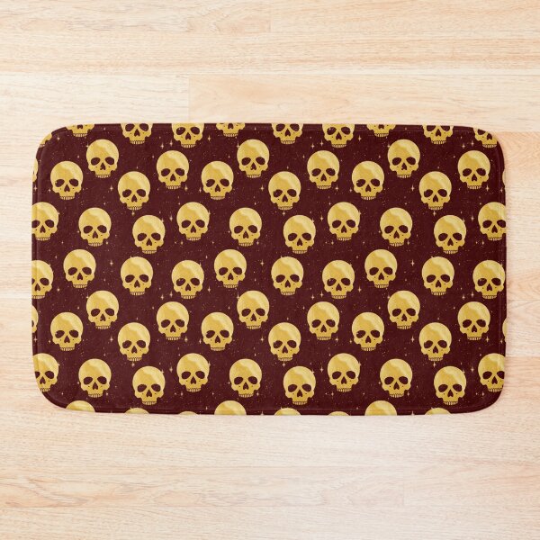 Item preview, Whimsigoth Golden Skulls on Burgundy designed and sold by Little Wimbly.