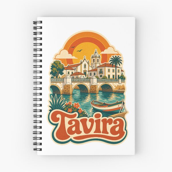 Item preview, Tavira Portugal Travel Souvenir - Retro Illustration designed and sold by VisualArtsOasis.