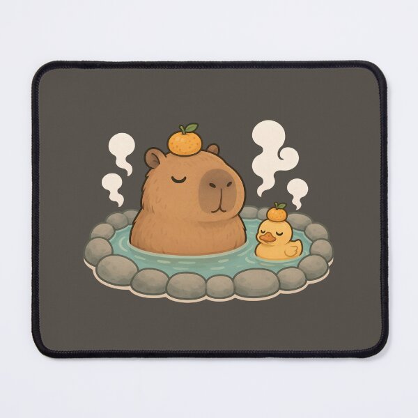 Item preview, Cute Capybara Hot Spring designed and sold by littlemooonart.