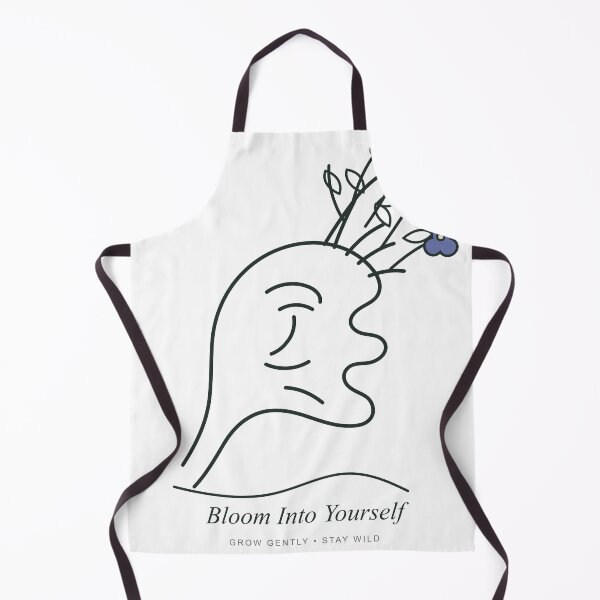 Item preview, Bloom Into Yourself – Minimalist Abstract Face and Wildflower Line Art designed and sold by WORN.THOUGHTS.