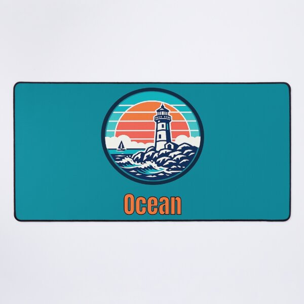 Item preview, Vintage Ocean Lighthouse Logo | Retro Coastal Sailing & Nautical Design designed and sold by Timber-Trail.