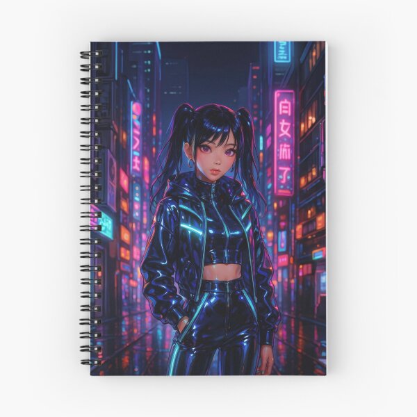 Item preview, Cyberpunk Anime Girl in Neon City designed and sold by AnnArtshock.