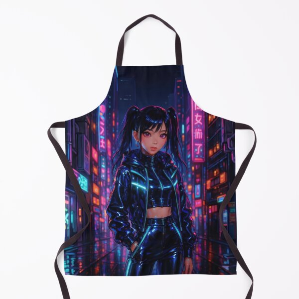 Item preview, Cyberpunk Anime Girl in Neon City designed and sold by AnnArtshock.