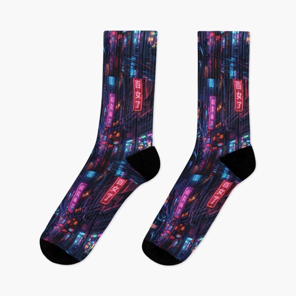 Item preview, Cyberpunk Anime Girl in Neon City designed and sold by AnnArtshock.