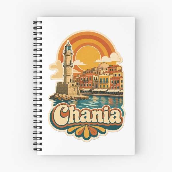 Item preview, Chania Greece Travel Souvenir - Retro Illustration designed and sold by VisualArtsOasis.