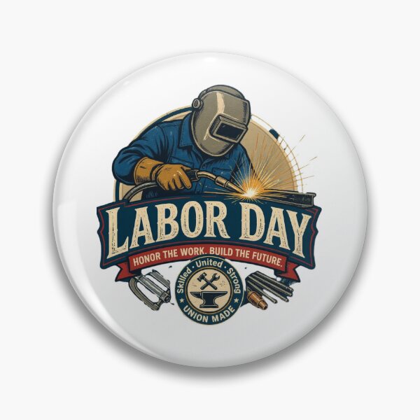 Item preview, Labor Day Welder Union Worker Vintage Art designed and sold by SiarheiYur.
