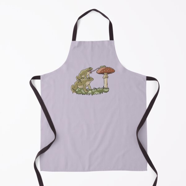 Item preview, Frog stack catching caterpillar on red mushroom cottagecore art designed and sold by LeshanArt.