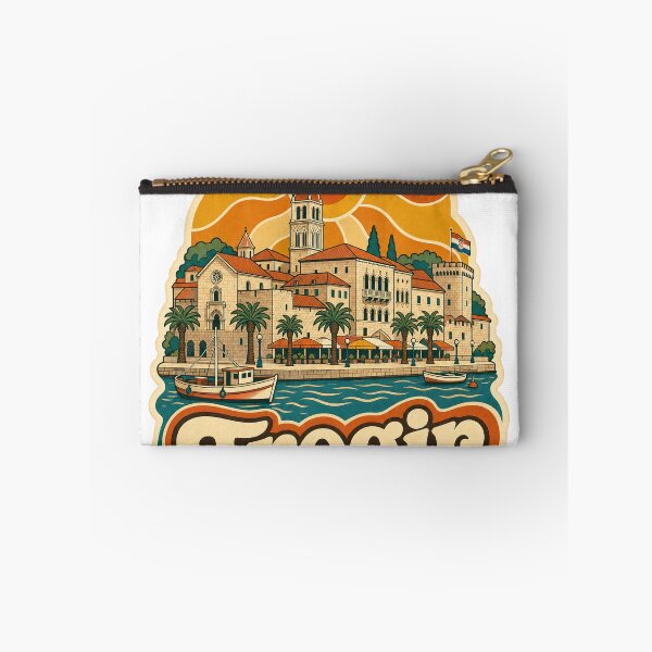 Item preview, Trogir Croatia Travel Souvenir - Retro Illustration designed and sold by VisualArtsOasis.