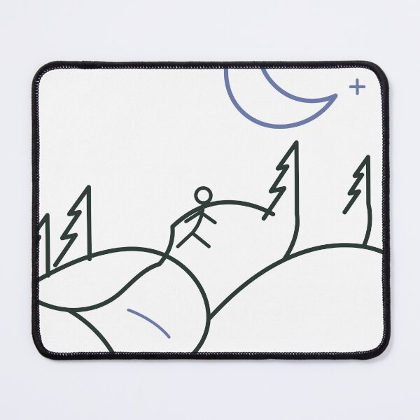 Item preview, Follow the Quiet Trail – Minimalist Forest and Moon Line Art designed and sold by FlamoArt.