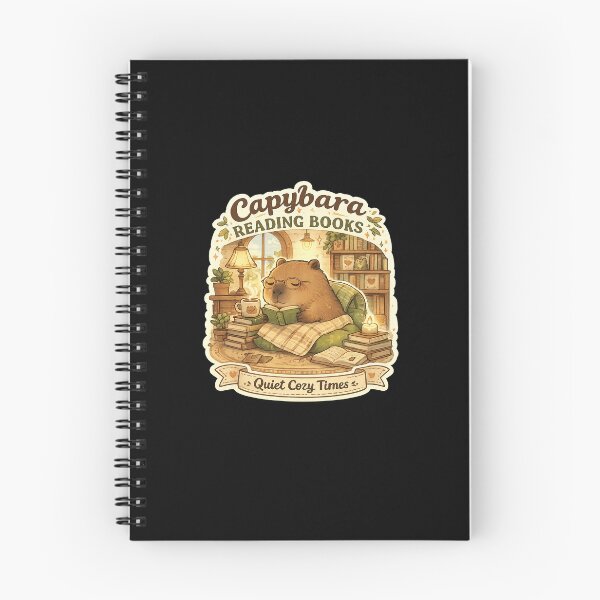 Item preview, Capybara Reading Books - Quiet Cozy Times designed and sold by lovepower.