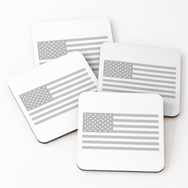 Item preview, Silver Monochrome American Flag Design designed and sold by T-domain.