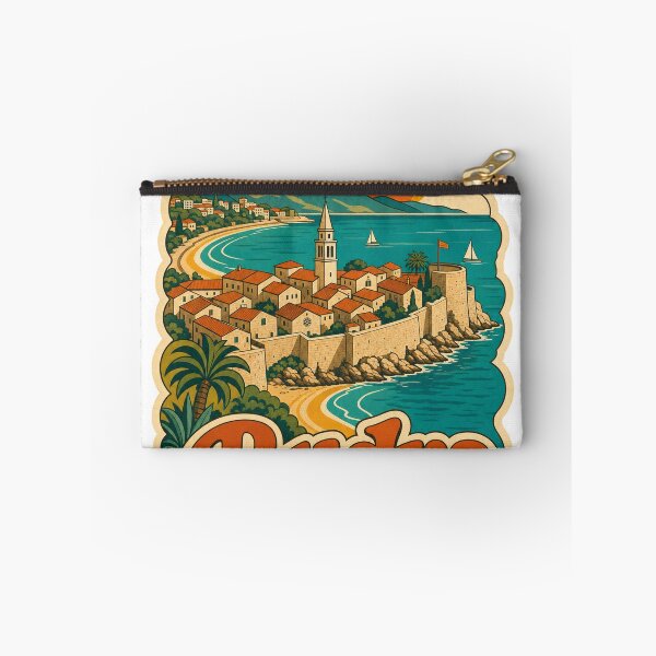 Item preview, Budva Montenegro Travel Souvenir - Retro Illustration designed and sold by VisualArtsOasis.