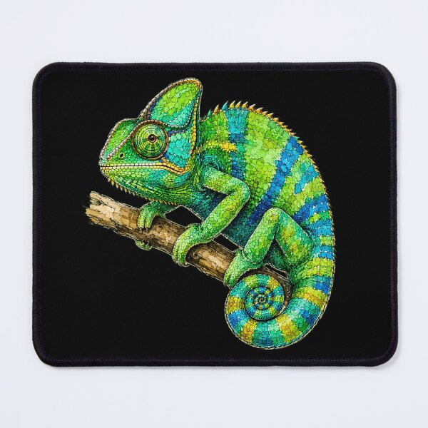 Item preview, Minimal Chameleon Watercolor | Hand Drawn Wildlife Illustration designed and sold by ColorSplash123.