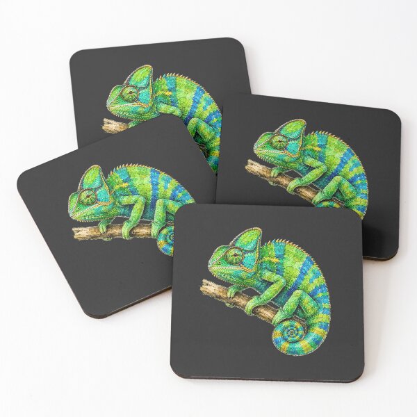 Item preview, Minimal Chameleon Watercolor | Hand Drawn Wildlife Illustration designed and sold by ColorSplash123.