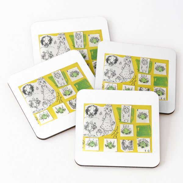 Item preview, Green and yellow doodles designed and sold by Iggy-Gummy Art.
