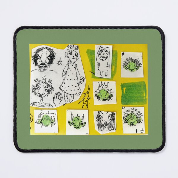Item preview, Green and yellow doodles designed and sold by Iggy-Gummy Art.