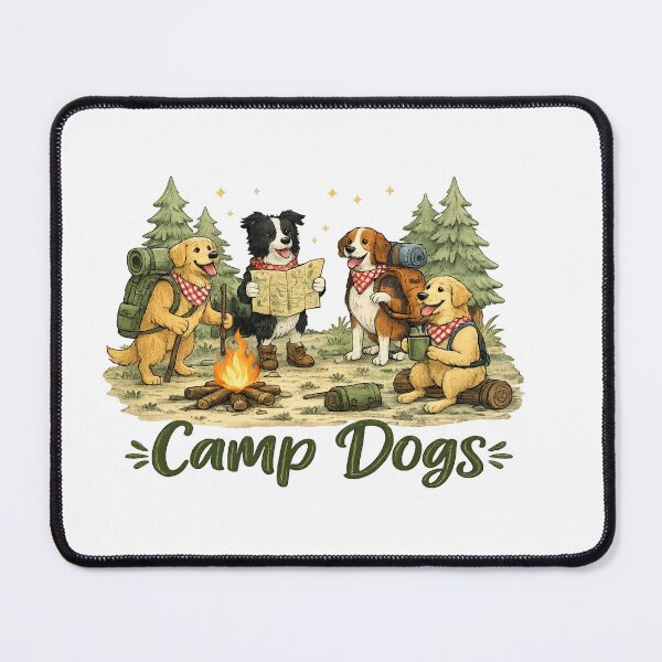 Item preview, Camp Dogs Camping Adventure Funny Dog Lovers Gift designed and sold by JMDG Studio.