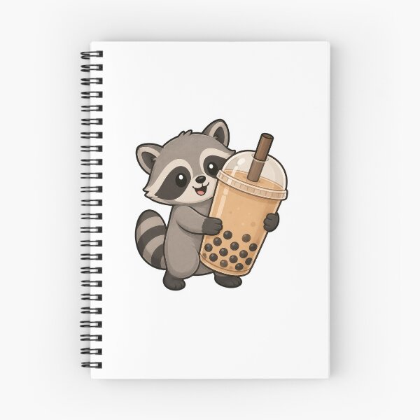 Item preview, Cute Raccoon Hugging Bubble Tea Sticker designed and sold by PawsGiggles.