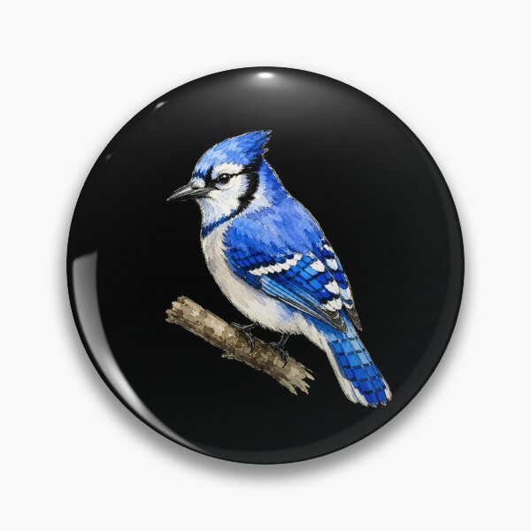 Item preview, Minimal Blue Jay Watercolor | Hand Drawn Bird Illustration designed and sold by ColorSplash123.