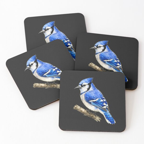 Item preview, Minimal Blue Jay Watercolor | Hand Drawn Bird Illustration designed and sold by ColorSplash123.