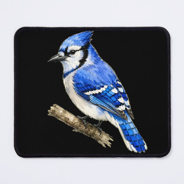 Item preview, Minimal Blue Jay Watercolor | Hand Drawn Bird Illustration designed and sold by ColorSplash123.