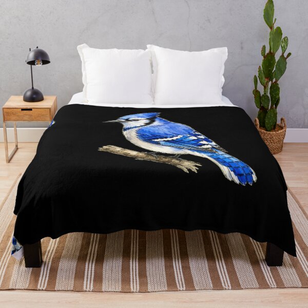 Item preview, Minimal Blue Jay Watercolor | Hand Drawn Bird Illustration designed and sold by ColorSplash123.