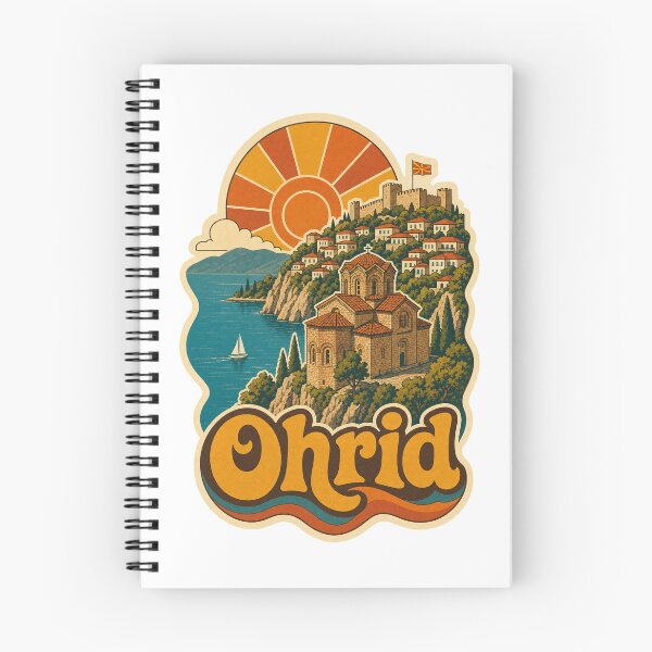 Item preview, Ohrid North Macedonia Travel Souvenir - Retro Illustration designed and sold by VisualArtsOasis.